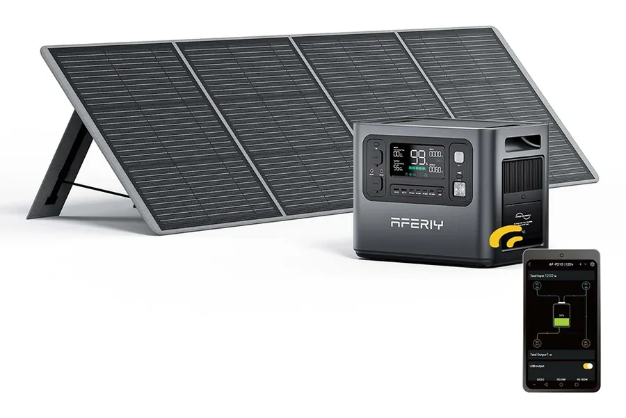 AFERIY power station with a folding solar panel